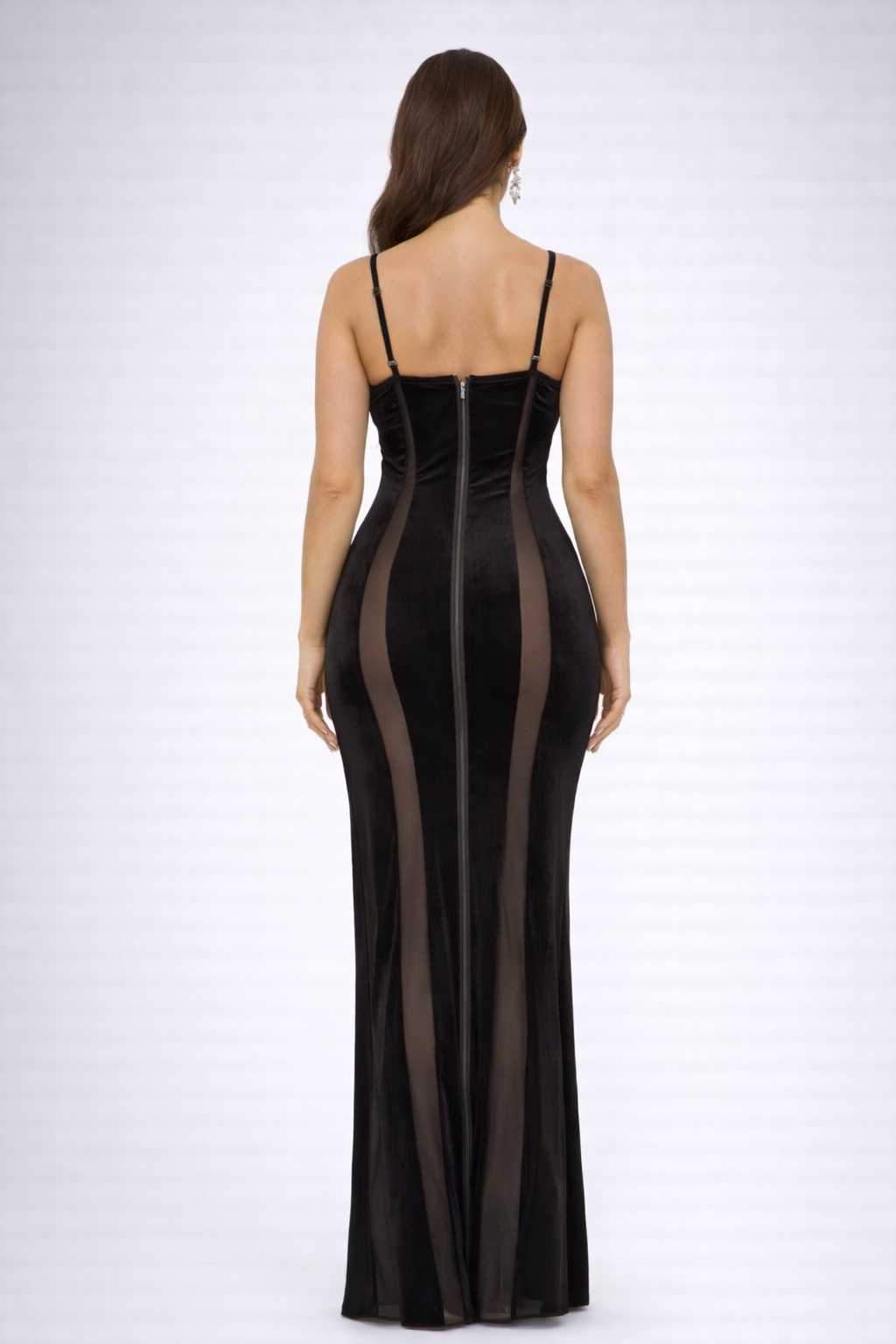 Chanelle Black Corset Maxi Dress
